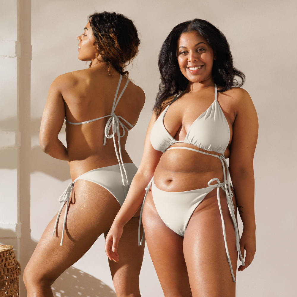 Alabaster beige Recycled string bikini set