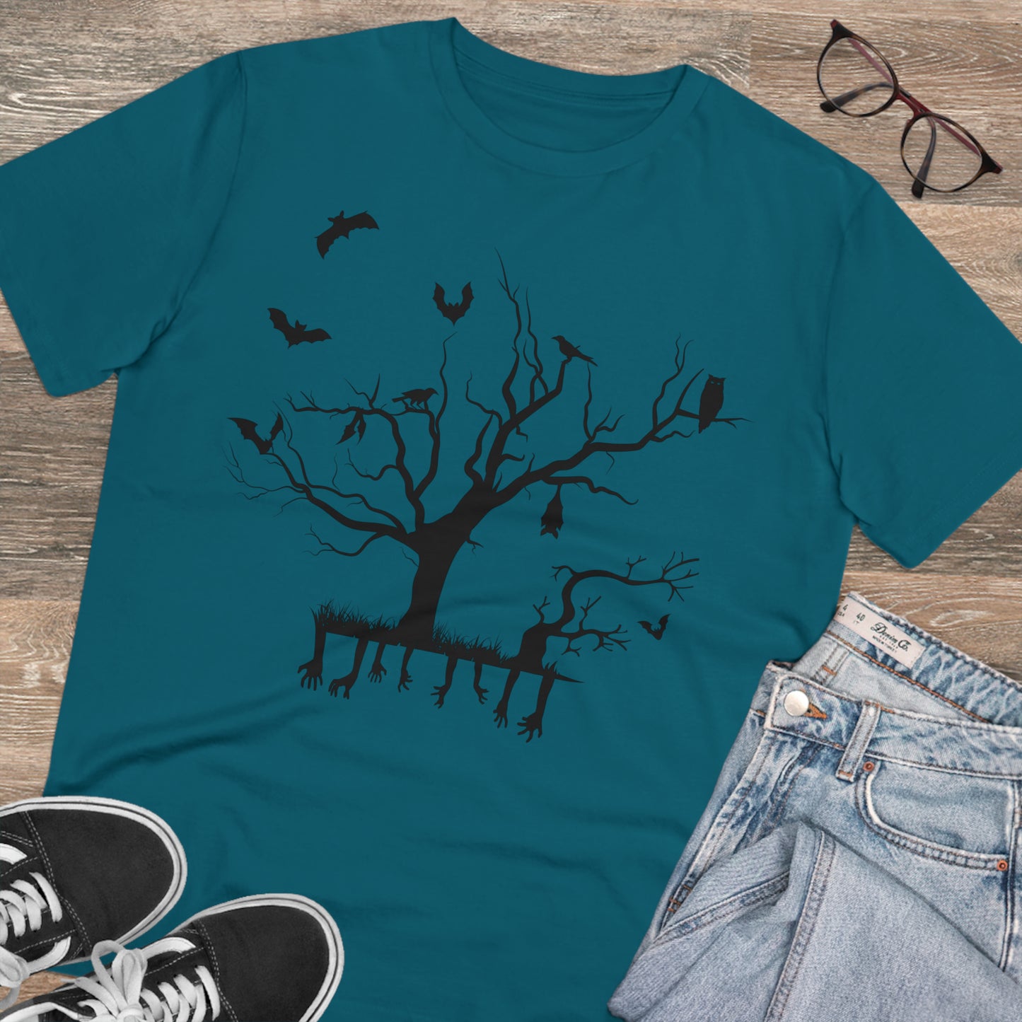 T-shirt Créateur Organique Branche d'Halloween - Unisexe