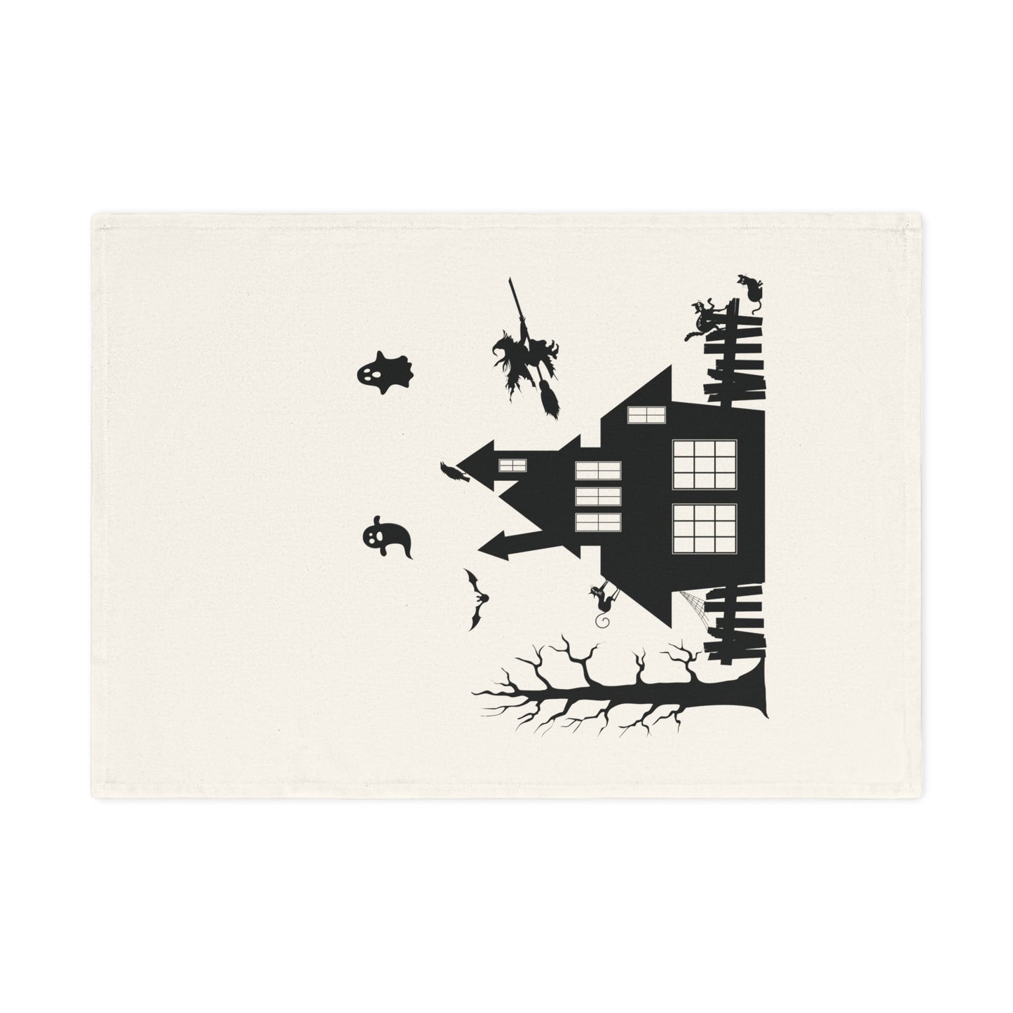 Ghost House Scary Halloween Geschirrtuch aus Bio-Baumwolle, 50 x 70 cm, umweltfreundliches Küchentuch, Badezimmerhandtuch