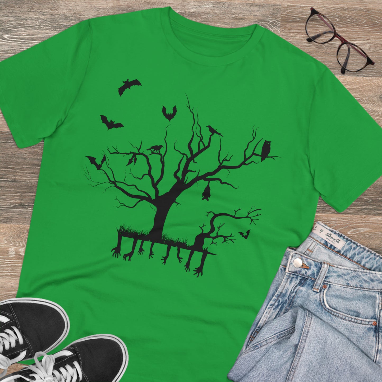 T-shirt Créateur Organique Branche d'Halloween - Unisexe