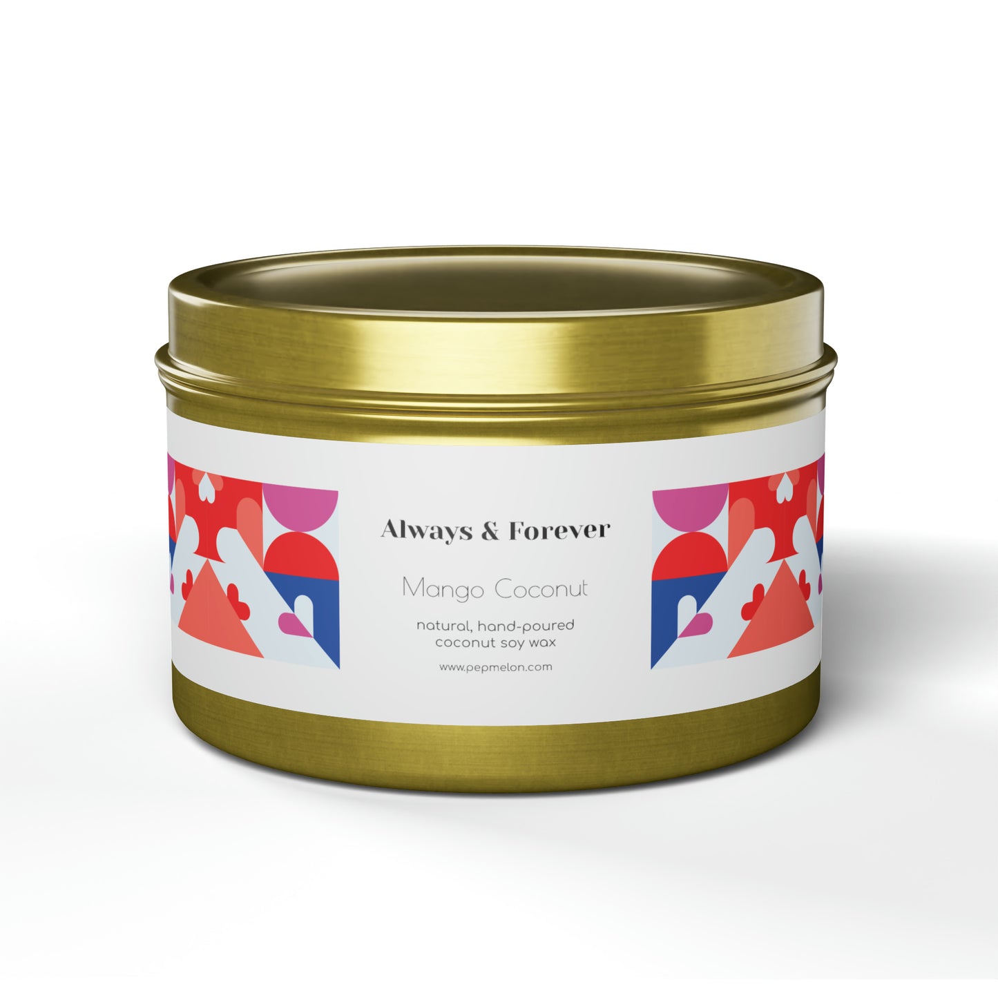 Mango Coconut Always & Forever scentedTin Candle