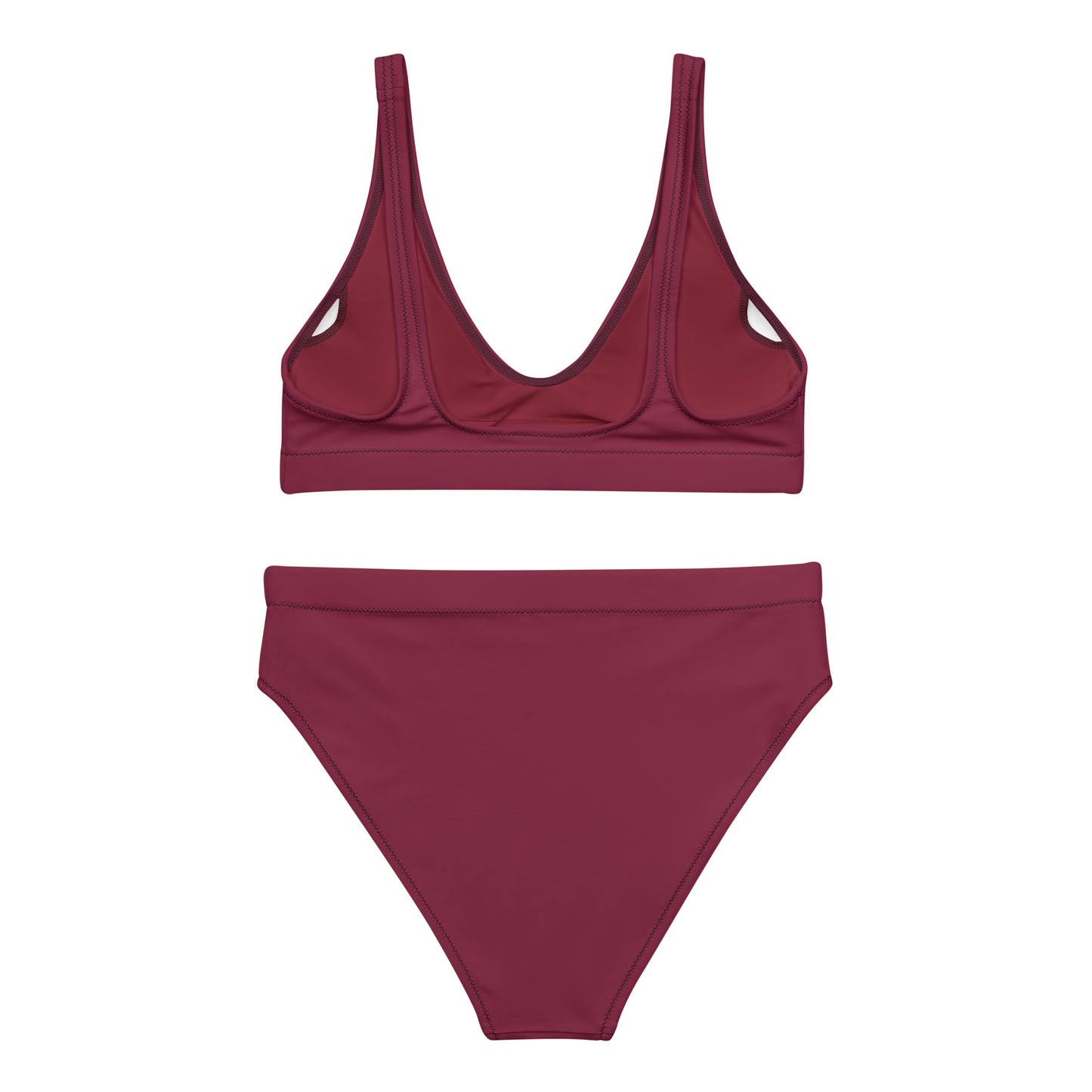 Maillot de bain sport recyclé bordeaux rubis