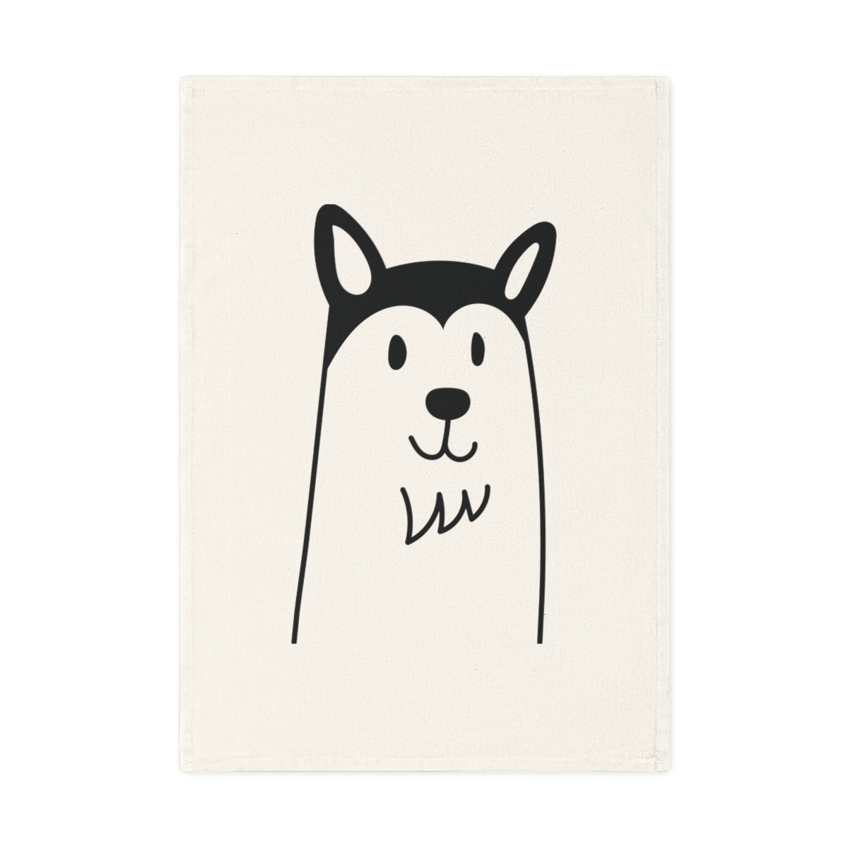 Torchon en coton chien Husky, 50 x 70 cm, coton biologique, torchon de cuisine pour chien écologique, essuie-mains de salle de bain avec des chiots